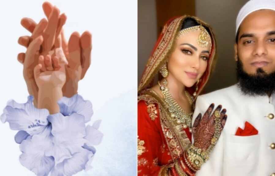 ‘The expected Kanmani arrived, the child was born’;  Sana Khan and her husband Anas share happiness!