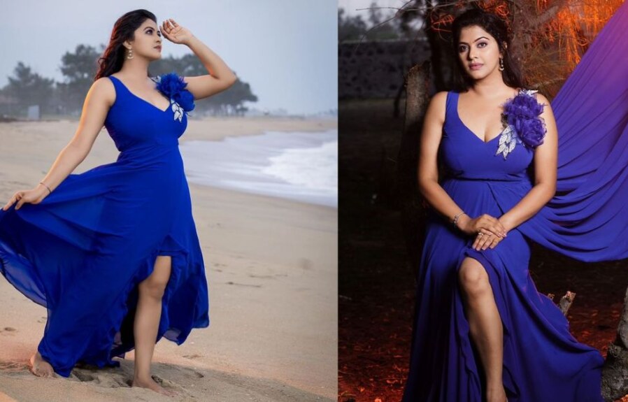Bigg Boss Star Rachitha Mahalakshmi Strikes a Stunning Pose on the Beach, Fans Enthralled